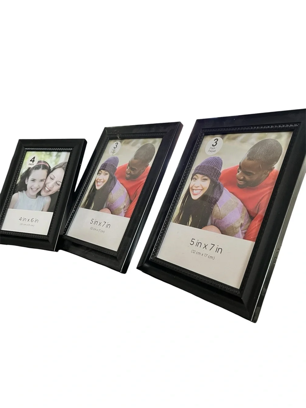 Black Beaded Edge Picture Frame Set - 3-Piece